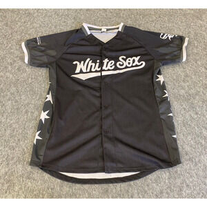 Chicago White Sox Jersey Shirt Mens Medium Success Promotions Black Short Sleeve